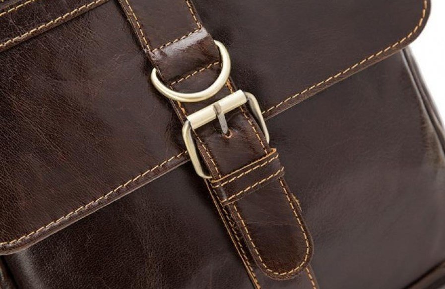 Коричневая мужская сумка планшет с клапаном формата А4 VINTAGE STYLE (14629)