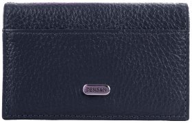 Компактная обложка для документов из фактурной кожи Desisan 81713 синего цвета