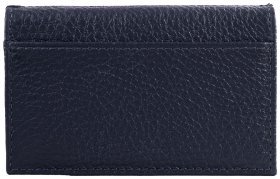 Компактная обложка для документов из фактурной кожи Desisan 81713 синего цвета