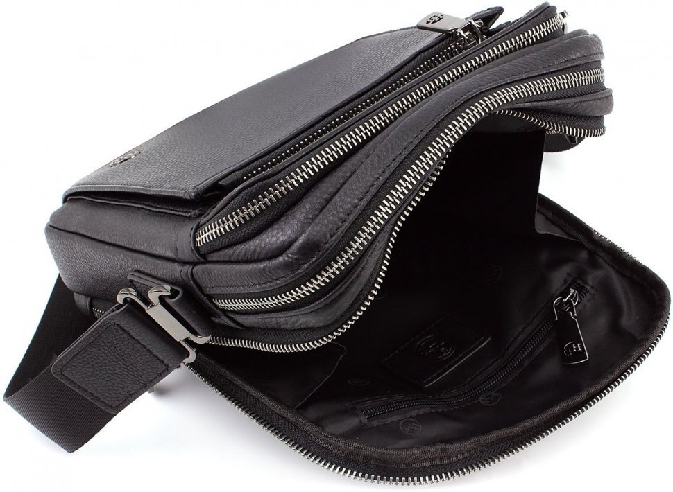Чоловіча наплечная сумка на три відділення H.T Leather (10124)