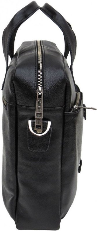 Мужская крупная сумка-портфель из натуральной кожи на молниевой застежке TARWA (19807)