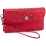 Рожевий гаманець-клатч з натуральної шкіри з принтом KARYA (1121-069) - 1