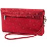 Рожевий гаманець-клатч з натуральної шкіри з принтом KARYA (1121-069) - 2