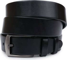 Классический кожаный брючный ремень для мужчин в черном цвете Vintage (2420706)