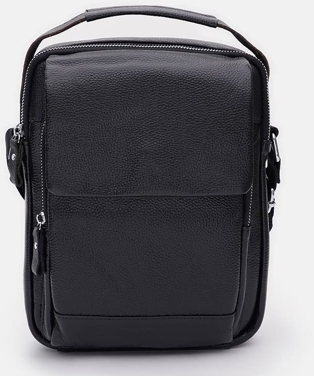 Mужская повседневная сумка-барсетка с ручкой из натуральной кожи Keizer (21892)