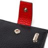 Чорно-червоне чоловіче портмоне з натуральної шкіри з хлястиком на кнопці CANPELLINI (2421749) - 3
