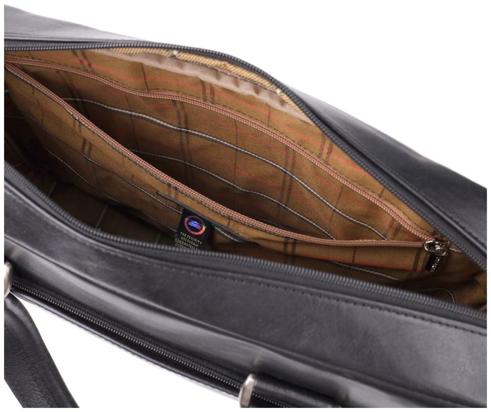 Деловая мужская сумка-портфель с отделением для ноутбука из гладкой натуральной кожи Tony Perotti Италия 103313 modnotak фото №7