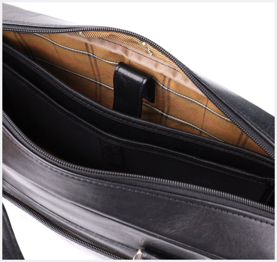 Деловая мужская сумка-портфель с отделением для ноутбука из гладкой натуральной кожи Tony Perotti Италия 103313 modnotak фото №9