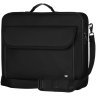 Текстильная деловая сумка через плечо с кармашком для ноутбука до 17" 2Е TopLoad Classic черного цвета 103513 modnotak фото - 1