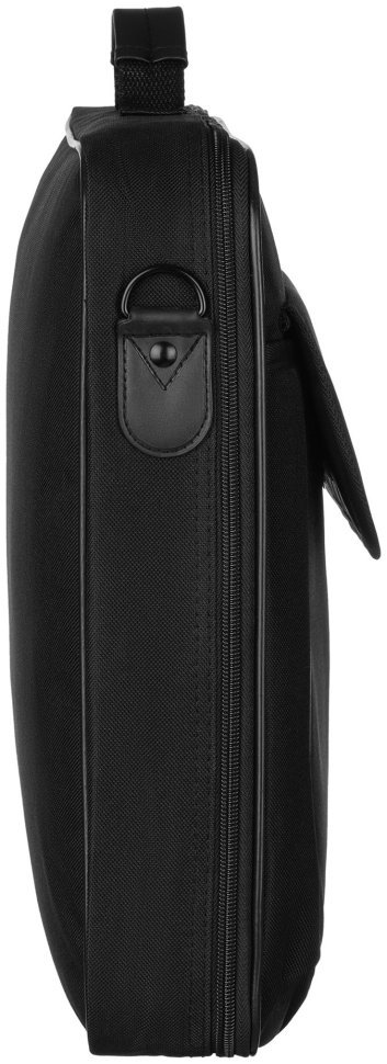 Текстильная деловая сумка через плечо с кармашком для ноутбука до 17" 2Е TopLoad Classic черного цвета 103513 modnotak фото №2