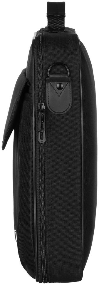 Текстильная деловая сумка через плечо с кармашком для ноутбука до 17" 2Е TopLoad Classic черного цвета 103513 modnotak фото №6