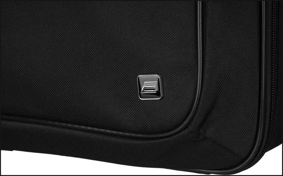 Текстильная деловая сумка через плечо с кармашком для ноутбука до 17" 2Е TopLoad Classic черного цвета 103513 modnotak фото №8