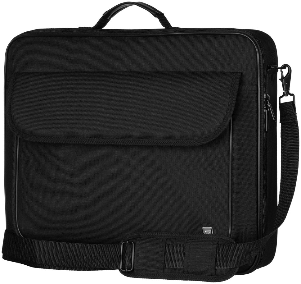 Текстильная деловая сумка через плечо с кармашком для ноутбука до 17" 2Е TopLoad Classic черного цвета 103513 modnotak фото №10