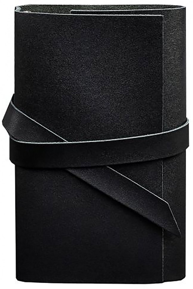 Блокнот (Софт-бук) с кожаной обложкой черного цвета BlankNote (13713)
