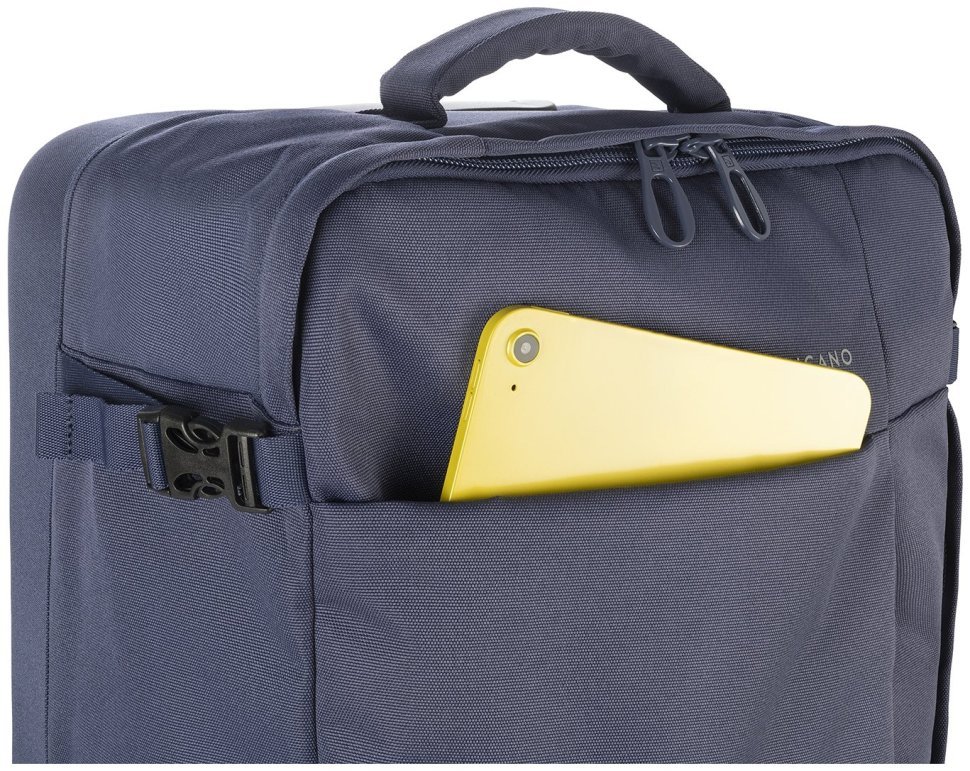 Сумка дорожня на 2-х колесах, Tucano Tugo M Trolley, 45л, поліестер, синя modnotak фото №10