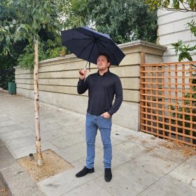 Зонт мужской Fulton Chelsea-2 G818 City Stripe Navy (автомат, синий с белыми полосками) 93813