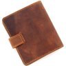 Маленькое мужское портмоне светло-коричневого цвета из винтажной кожи Karya (18302) - 3