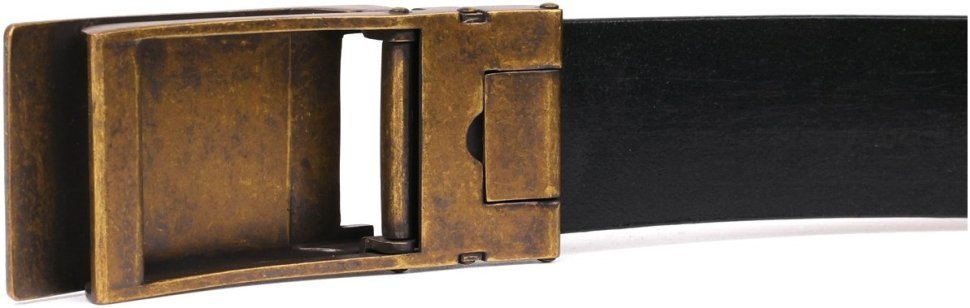 Коричневый мужской ремень с автоматической латунной пряжкой Vintage 2420214