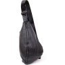 Мужская сумка через плечо из черной кожи флотар Vintage (20444) - 1