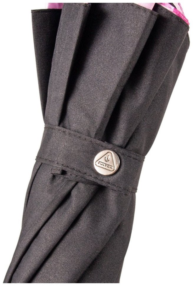 Зонт женский Fulton L754-041017 Bloomsbury-2 Neon Floral (Форма купола круглая, однотонный черный снаружи с принтом неоновых цветов внутри) 94213 modnotak фото №8