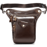 Стильна шкіряна сумка коричневого кольору в вінтажному стилі Vintage (20014) - 1