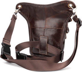 Стильная кожаная сумка коричневого цвета в винтажном стиле Vintage (20014)