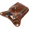 Стильная кожаная сумка коричневого цвета в винтажном стиле Vintage (20014) - 6