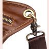 Стильная кожаная сумка коричневого цвета в винтажном стиле Vintage (20014) - 7
