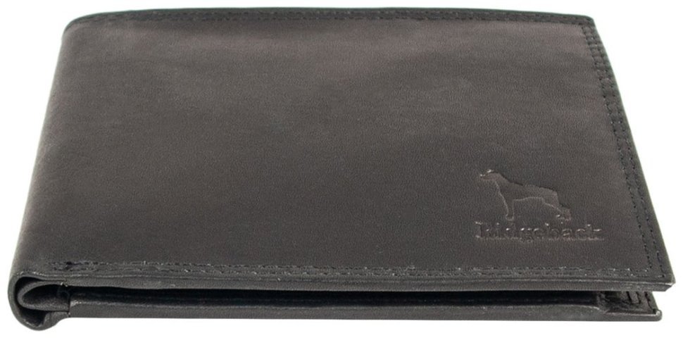 Мужское портмоне из гладкой кожи без застежки с монетницей Ridgeback JBNC39MN 94313 черного цвета modnotak фото №5