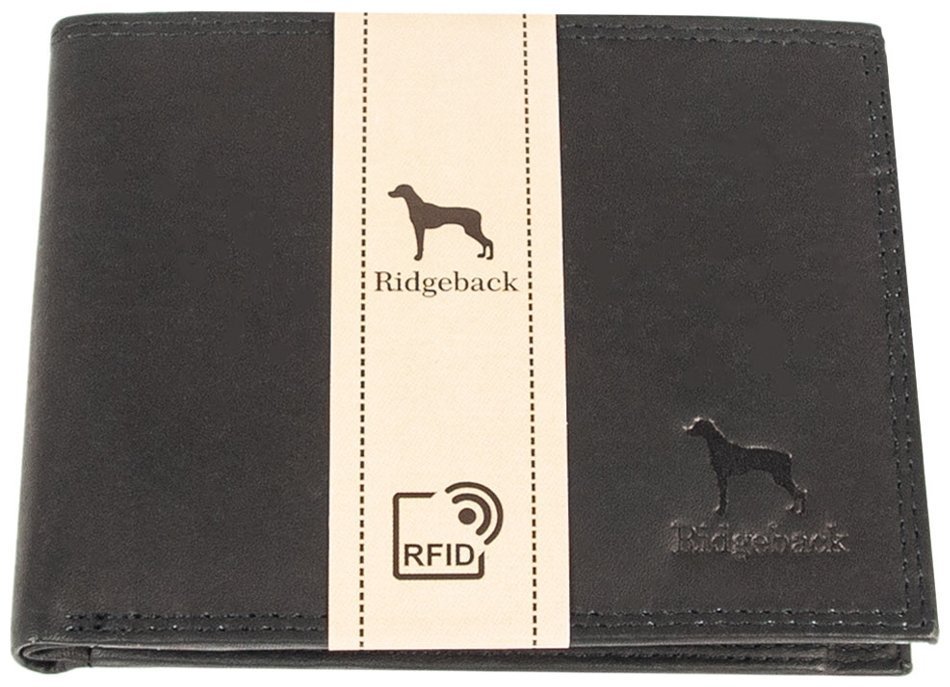 Мужское портмоне из гладкой кожи без застежки с монетницей Ridgeback JBNC39MN 94313 черного цвета modnotak фото №6