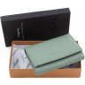 Женский кошелек бледно-зеленого цвета из натуральной кожи Tony Bellucci (10766) - 8