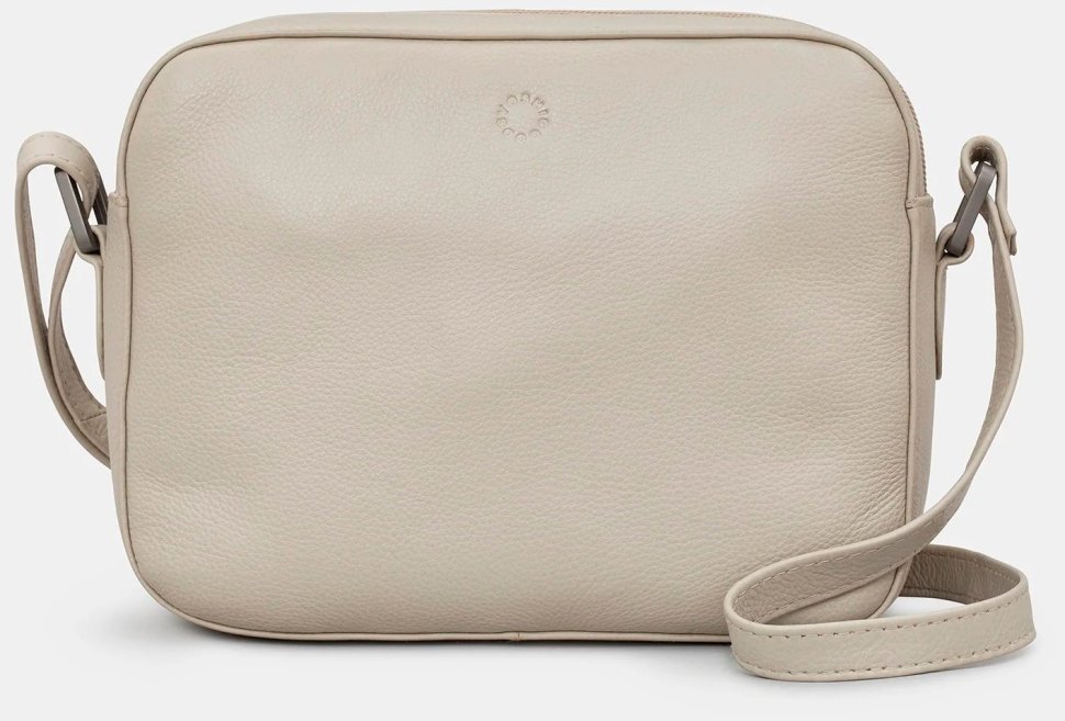 Женская сумка кросс-боди из натуральной кожи светло-серого цвета Yoshi Belmont (Великобритания) 94413 modnotak фото №2