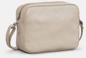 Женская сумка кросс-боди из натуральной кожи светло-серого цвета Yoshi Belmont (Великобритания) 94413