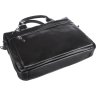 Чорна сумка для ноутбука з високоякісної шкіри з ручками SHVIGEL (11036) - 10