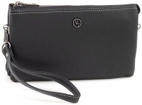 Мужской кожаный клатч черного цвета H.T Leather 94513