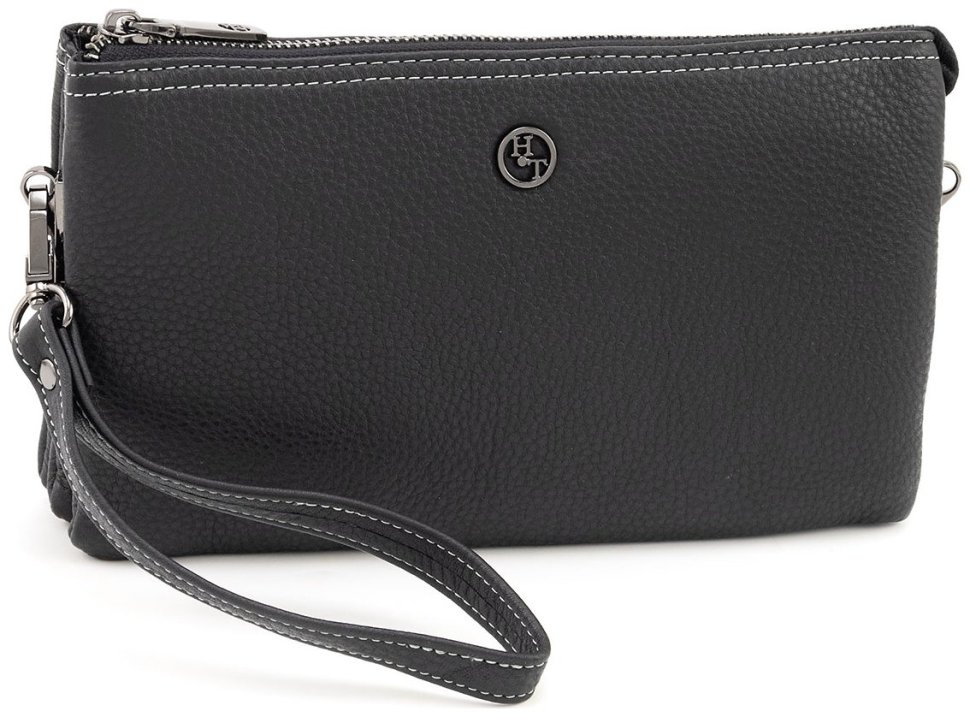 Мужской кожаный клатч черного цвета H.T Leather 94513 modnotak фото №1