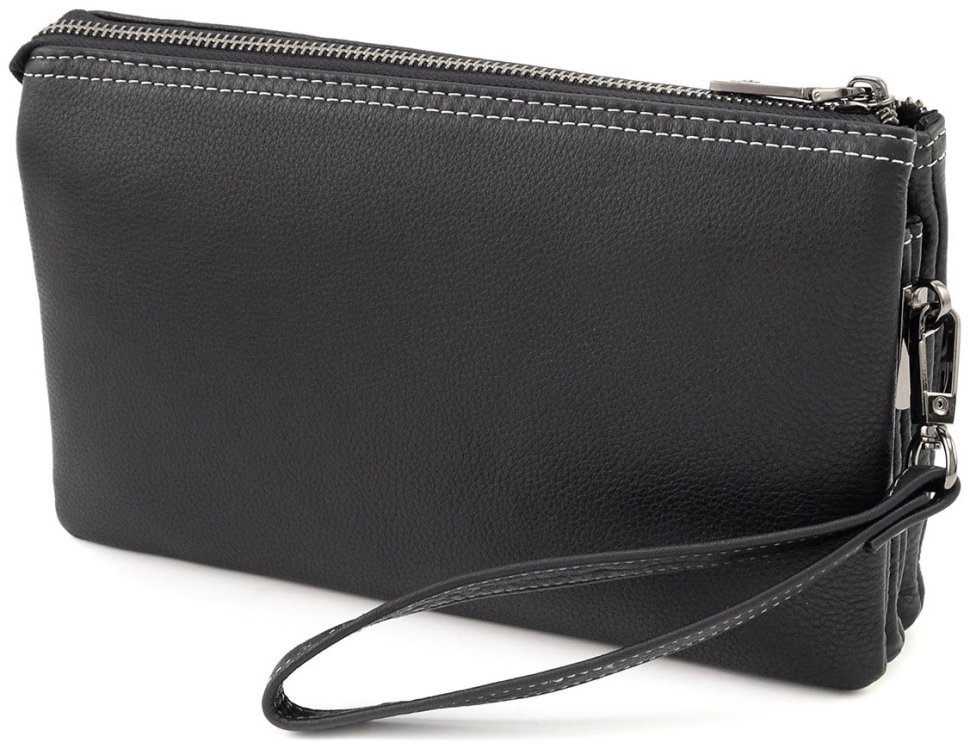 Мужской кожаный клатч черного цвета H.T Leather 94513 modnotak фото №5