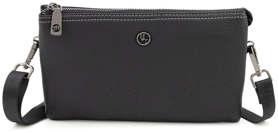 Мужской кожаный клатч черного цвета H.T Leather 94513 modnotak фото №6