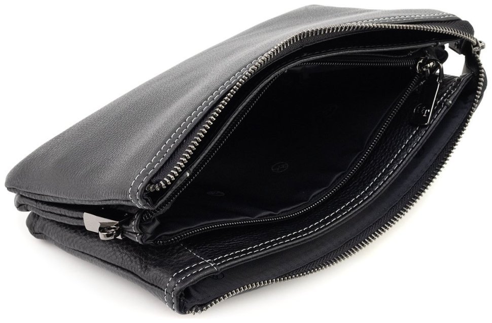 Мужской кожаный клатч черного цвета H.T Leather 94513 modnotak фото №10