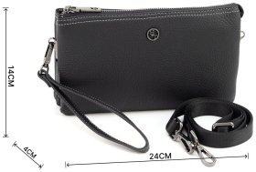 Чоловічий шкіряний клатч чорного кольору HT Leather 94513