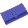 Ярко-синий большой женский кошелек из натуральной кожи с блоком под карточки ST Leather (19086) - 4