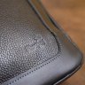 Деловая черная мужская сумка-мессенджер из кожи флотар на плечо SHVIGEL (11244) - 9