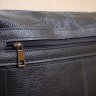 Ділова чорна чоловіча сумка-месенджер зі шкіри флотар на плече SHVIGEL (11244) - 10