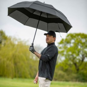 Зонт-гольфер трость Fulton Stormshield S669 (механика, UPF 30+, черный, Великобритания) 95413