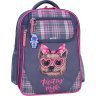 Сірий шкільний рюкзак для дівчаток із текстилю з собачкою Bagland (55613) - 1