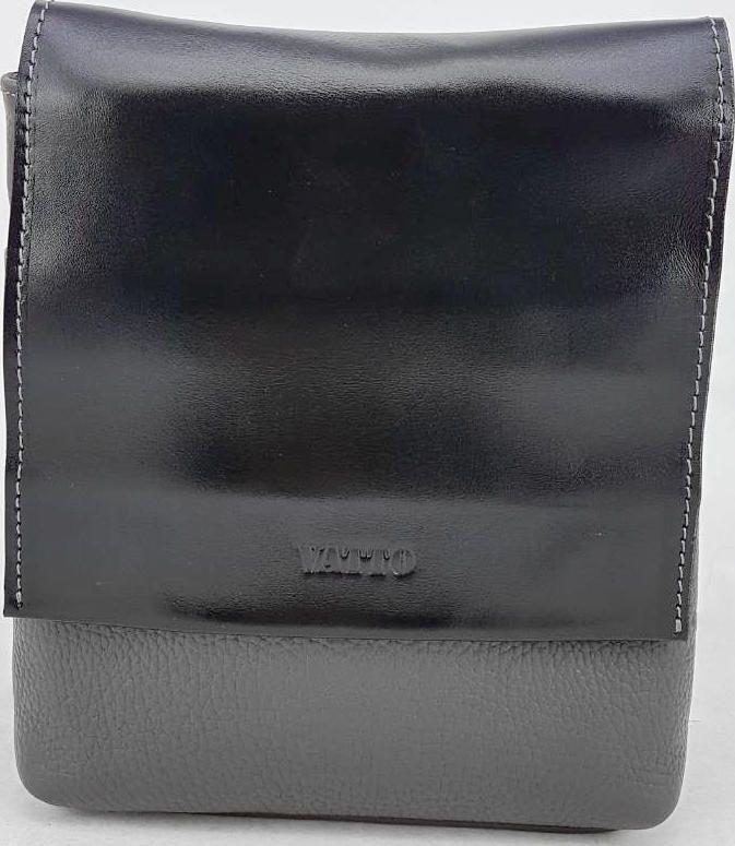 Компактная мужская сумка через плечо серого цвета VATTO (11755)