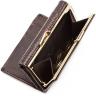 Коричневий маленький гаманець в лаку ST Leather (16295) - 4