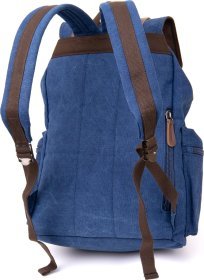 Синий туристический текстильный рюкзак с отделом под ноутбук Vintage (20609)
