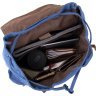 Синій туристичний текстильний рюкзак з відділом під ноутбук Vintage (20609) - 3