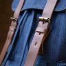 Синий туристический текстильный рюкзак с отделом под ноутбук Vintage (20609) - 8